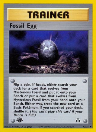 Fossil Egg 72/75 - [Neo Discovery] 1st Edition