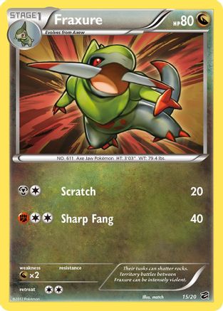 Fraxure (15/20) [Noir et blanc : Dragon Vault] 