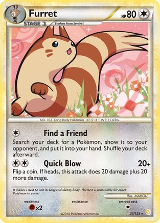Furret (21/123) [HeartGold &amp; SoulSilver : ensemble de base] 