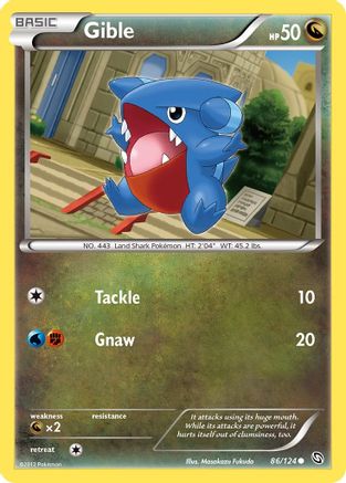 Gible (86/124) [Noir et Blanc : Dragons Exaltés] 