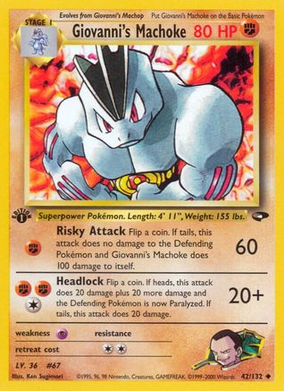 Giovanni's Machoke 42/132 - [Gym Challenge] 1st Edition