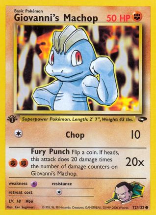 Giovanni's Machop 72/132 - [Gym Challenge] 1st Edition