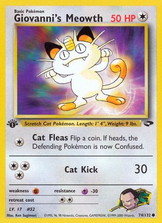 Giovanni's Meowth (74) 74/132 - [Gym Challenge] 1st Edition