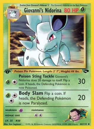 Giovanni's Nidorina 44/132 - [Gym Challenge] 1st Edition