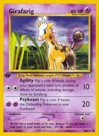 Girafarig 58/111 - [Neo Genesis] 1st Edition