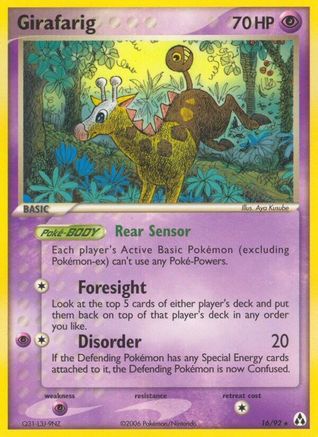 Girafarig (16/92) (Estampillé) [EX : Legend Maker] 