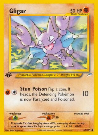 Gligar 67/105 - [Neo Destiny] 1st Edition