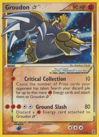 Groudon Star 111/113 - [Delta Species] Holofoil