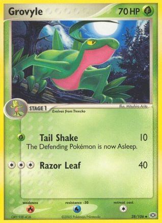 Grovyle (28/106) (Estampillé) [EX : Émeraude] 