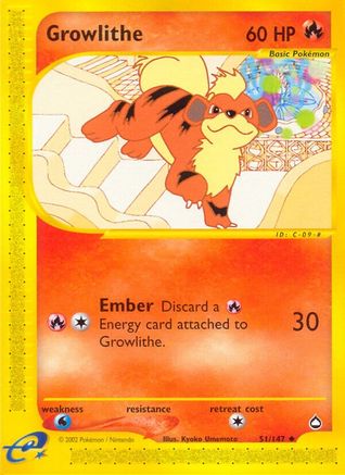 Growlithe (51)/147 - [Aquapolis]