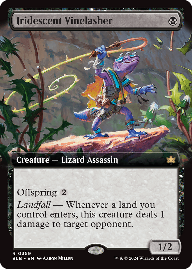 Iridescent Vinelasher (BLB-359) - [Bloomburrow]: (Extended Art) Foil
