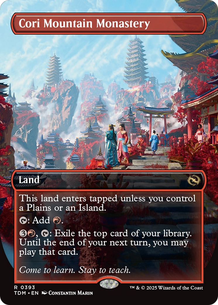 Cori Mountain Monastery (Borderless) (TDM-393) - [Tarkir: Dragonstorm] (Borderless)