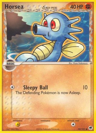 Horsea - 050/101 (Delta Species) 50/101 - [Dragon Frontiers] Reverse Holofoil