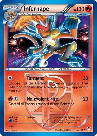 Infernape (17/135) [Noir et Blanc : Tempête Plasma] 