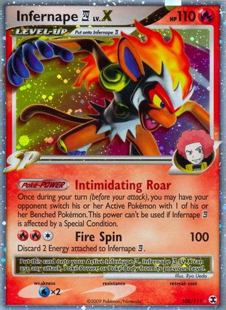 Infernape E4 Lv.X/111 - [Rising Rivals] Holofoil