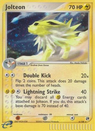 Jolteon 6/100 - [Sandstorm] Reverse Holofoil