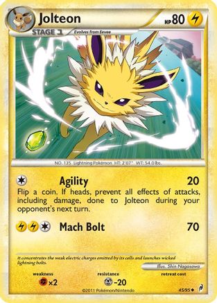 Jolteon (45/95) [HeartGold &amp; SoulSilver : Call of Legends] 