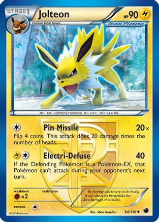 Jolteon (34/116) [Noir et blanc : Gel du plasma] 