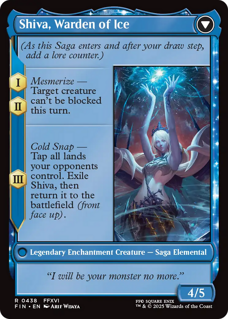 Jill, Shiva's Dominant (Extended Art) (FIN-438) - [FINAL FANTASY]: (enchantment, Extended Art) Foil