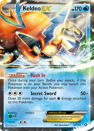 Keldeo EX (45/113) [Noir et blanc : Trésors légendaires] 