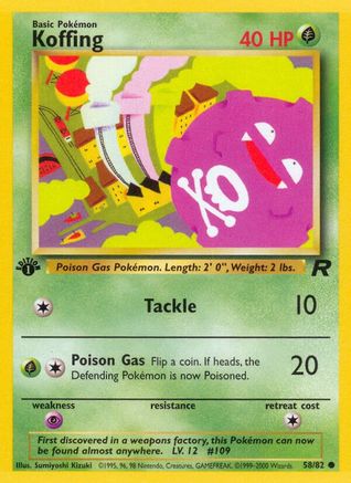 Koffing 58/82 - [Team Rocket] 1st Edition