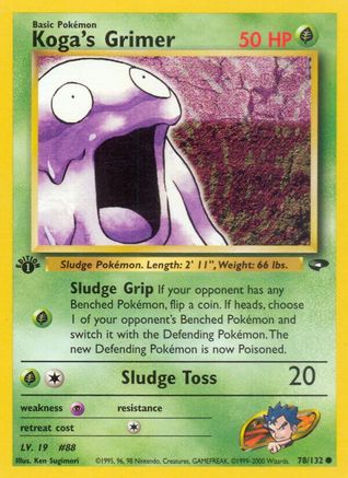 Koga's Grimer 78/132 - [Gym Challenge] 1st Edition