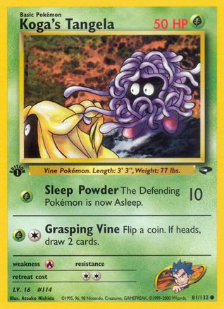 Koga's Tangela 81/132 - [Gym Challenge] 1st Edition