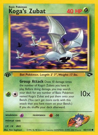 Koga's Zubat 83/132 - [Gym Challenge] 1st Edition