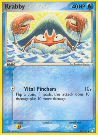 Krabby 54/100 - [Crystal Guardians] Reverse Holofoil