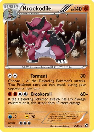Krookodile 65/114 - [Black and White] Holofoil