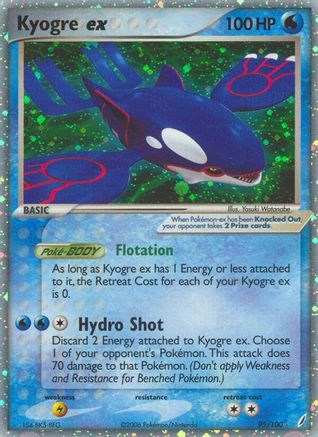 Kyogre ex/100 - [Crystal Guardians] Holofoil