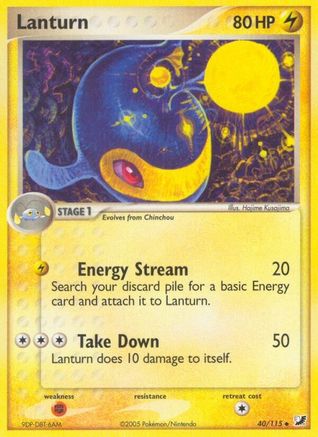 Lanturn (40/115) (Estampillé) [EX : Forces invisibles] 