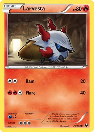 Larvesta (20/108) [Black & White: Dark Explorers]