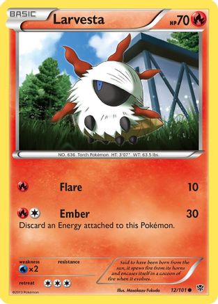 Larvesta (12/101) [Noir et blanc : explosion de plasma] 