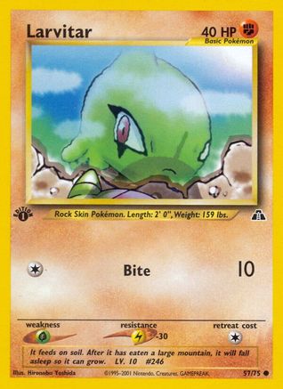 Larvitar 57/75 - [Neo Discovery] 1st Edition