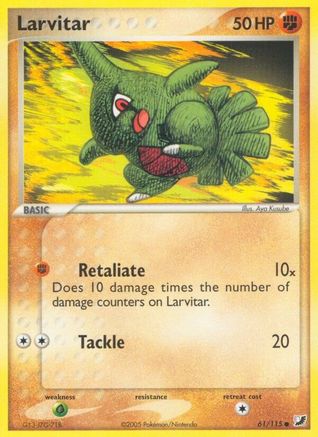 Larvitar 61/115 - [Unseen Forces] Reverse Holofoil