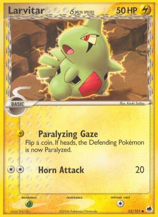 Larvitar (52/101) (Espèce Delta) [EX : Dragon Frontiers] 