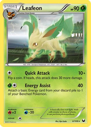 Leafeon (6/108) [Noir et blanc : Explorateurs sombres] 