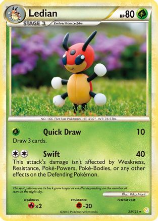 Ledian (25/123) [HeartGold &amp; SoulSilver : ensemble de base] 