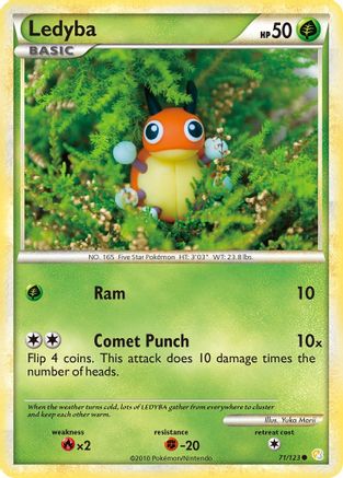 Ledyba (71/123) [HeartGold &amp; SoulSilver : ensemble de base] 