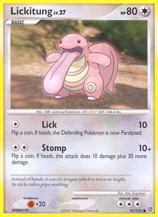 Lickitung (91/132) [Diamant &amp; Perle : Merveilles secrètes] 