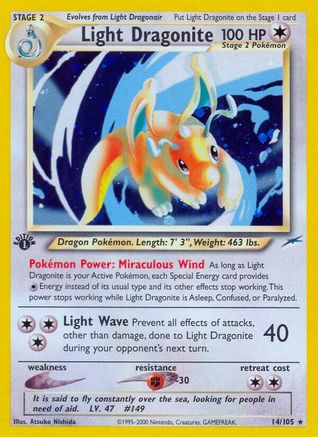 Light Dragonite 14/105 - [Neo Destiny] 1st Edition Holofoil