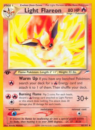 Light Flareon 46/105 - [Neo Destiny] 1st Edition