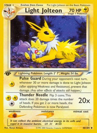 Light Jolteon 48/105 - [Neo Destiny] 1st Edition