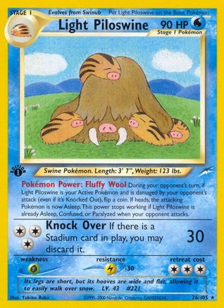 Light Piloswine 26/105 - [Neo Destiny] 1st Edition