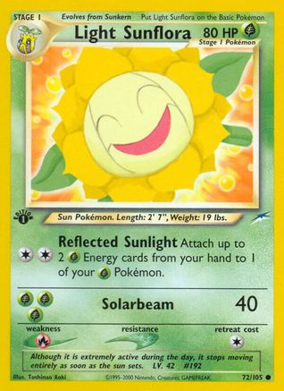 Light Sunflora 72/105 - [Neo Destiny] 1st Edition