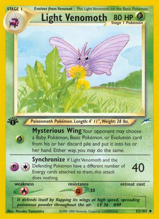 Light Venomoth 53/105 - [Neo Destiny] 1st Edition