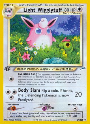 Light Wigglytuff 54/105 - [Neo Destiny] 1st Edition