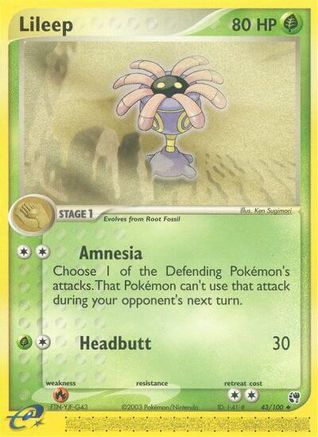 Lileep - 43/100 43/100 - [Sandstorm] Reverse Holofoil