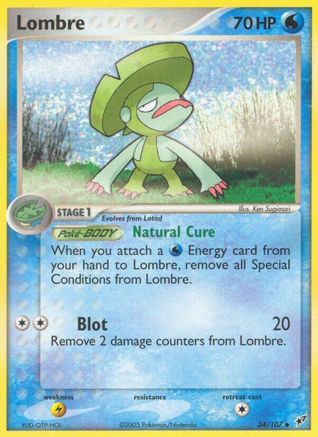 Lombre - 034/107/107 - [Deoxys] Reverse Holofoil